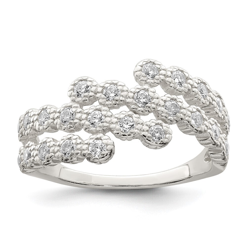 Kazi Luxury Sterling Silver CZ Ring